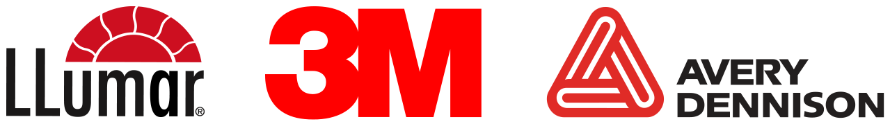 Partner Logos - LLumar, 3M, Avery Dennison